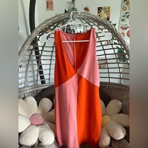 pink and orange concert dress